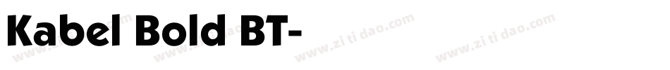 Kabel Bold BT字体转换